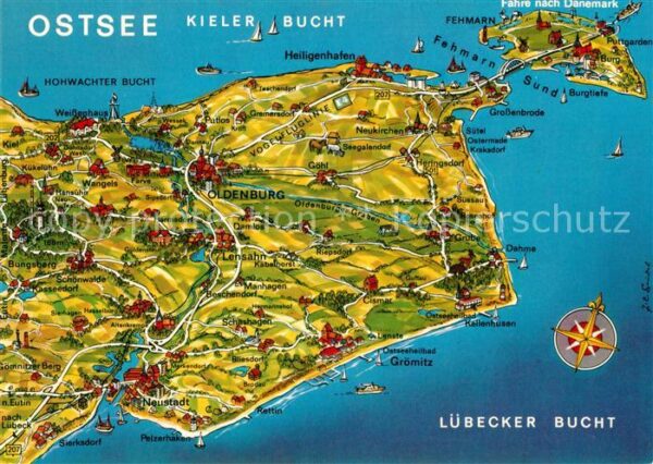 Oldenburg Niedersachsen Kieler-Bucht Lübecker-Bucht Lageplan