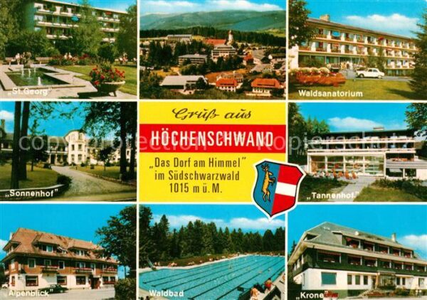 Hoechenschwand St. Georg Waldsanatorium Tannenhof Kron