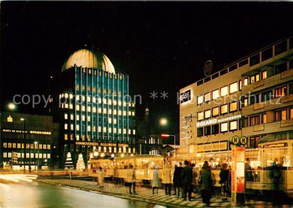 Hannover Anzeiger Hochhaus bei Nacht