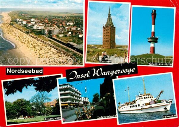 Wangerooge Nordseebad Fliegeraufnahme Leuchtturm Zedeliusstra
