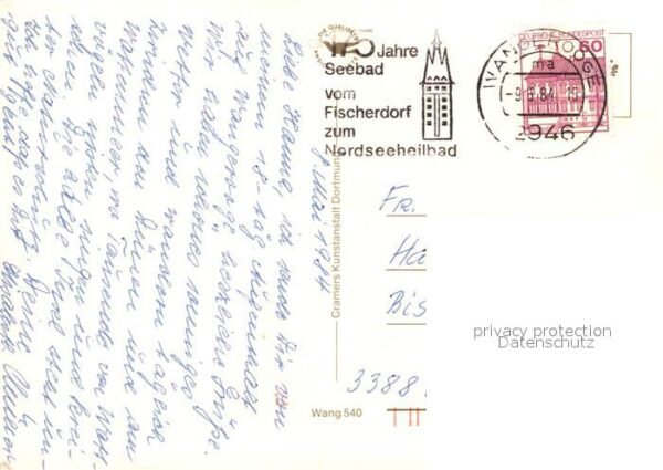 Wangerooge Nordseebad Fliegeraufnahme Leuchtturm Zedeliusstra – Bild 2