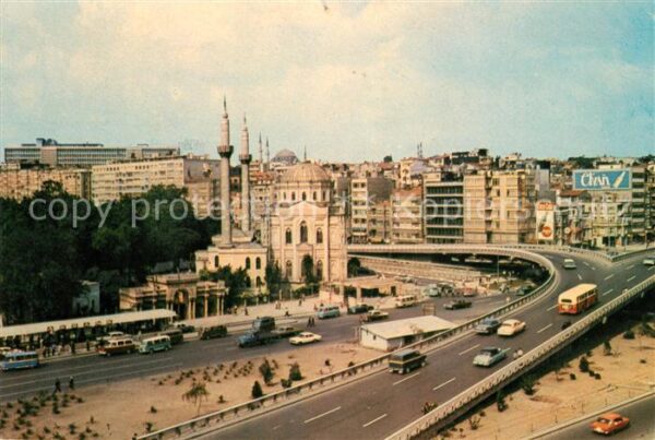 Istanbul Constantinopel Fliegeraufnahme Strassenpartie