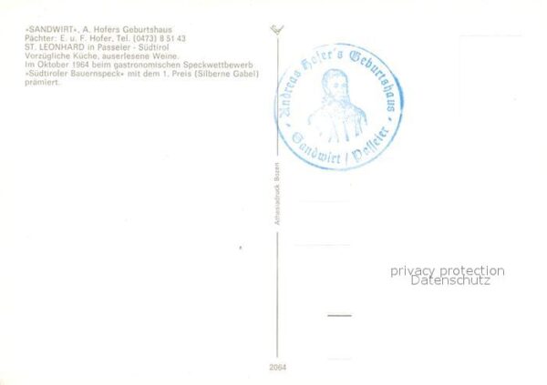 Leonhard Passeier St Hofers Geburtshaus – Bild 2