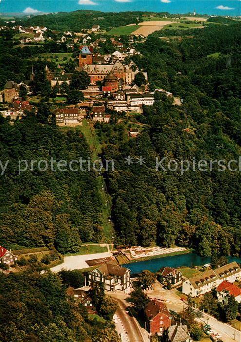 Burg Wupper Fliegeraufnahme Schloss Burg Seilbahn U