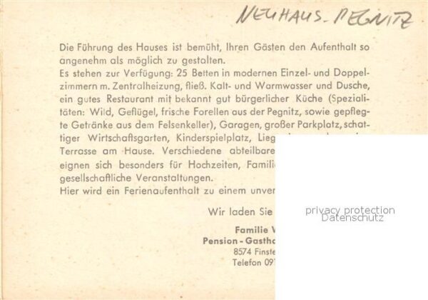 Finstermuehle Pegnitz Pension Gasthaus Zur Linde – Bild 2