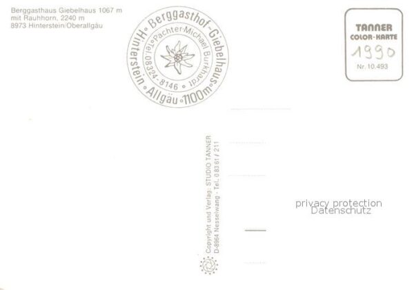 Hinterstein Bad Hindelang Berggasthaus Giebelhaus Rauhhorn – Bild 2