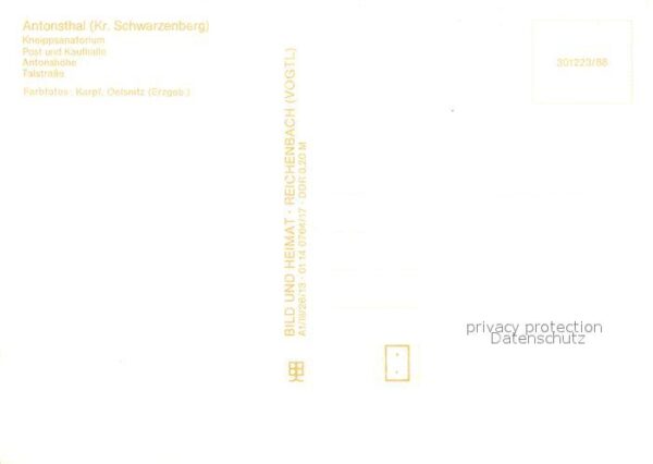 Antonsthal Erzgebirge Kneippsanatorium Post Kaufhalle Talstra – Bild 2