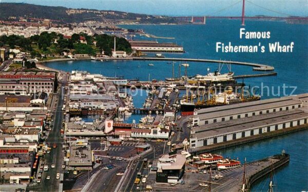 San Francisco California Fisherman's Wharf Golden Gate Bridge Aq