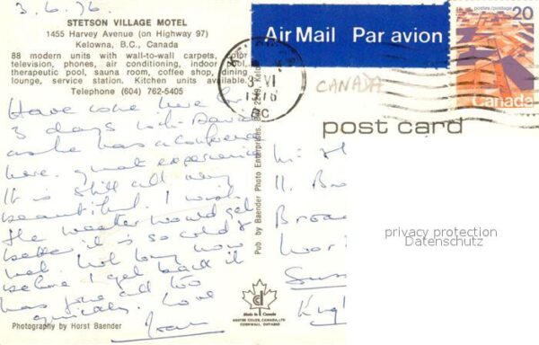Kelowna Stetson Village Motel Swimming Pool – Bild 2