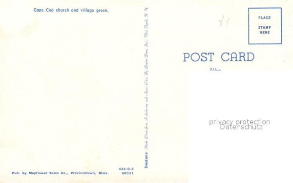 Cape Cod Mass. Church and village green – Bild 2