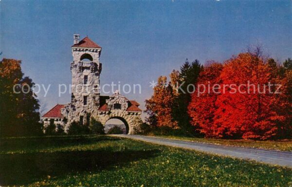 New Paltz Testimonial Gateway automn scene Lake M