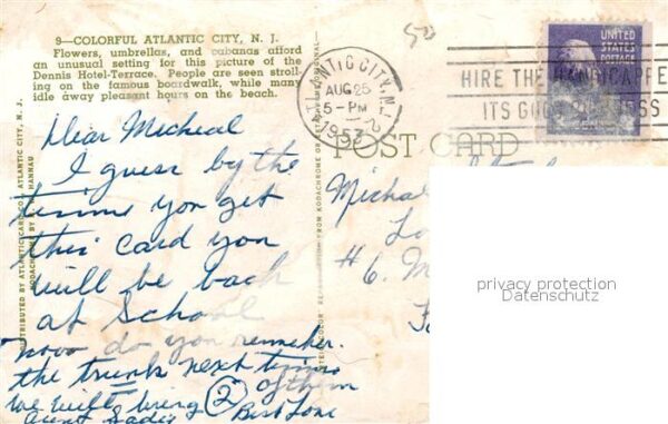 Atlantic City New Jersey Denis Hotel Terrace Beach – Bild 2