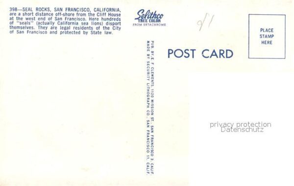 San Francisco California Seal Rocks Cliff House Restaurant – Bild 2