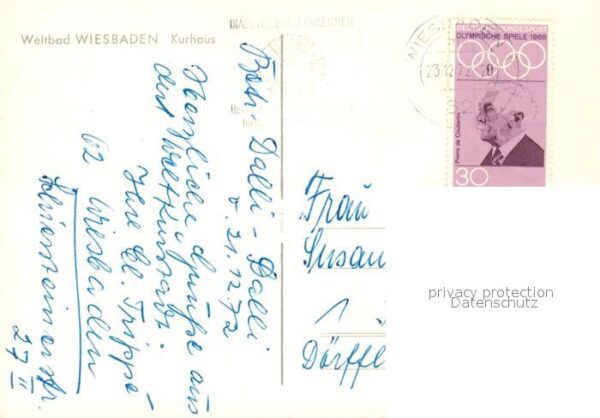 Wiesbaden Kurhaus Wasserspiele unter Beleuchtung – Bild 2