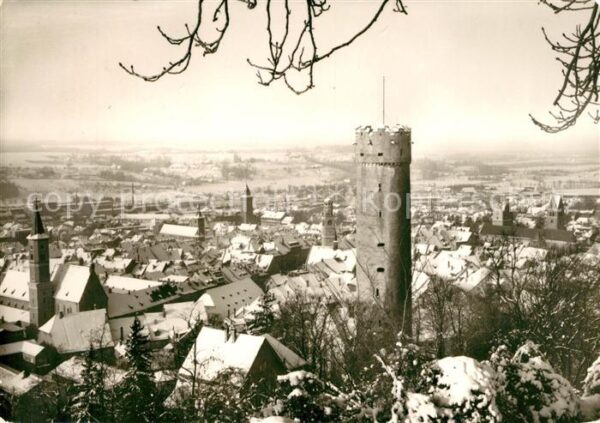 Ravensburg Wuerttemberg Blick von der Veitsburg zur Stadt Winte