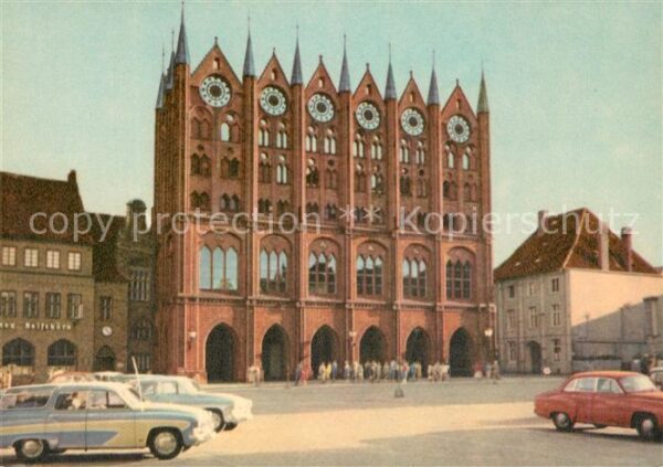 Stralsund Mecklenburg Vorpommern Rathaus 13. Jhdt. Historisches Gebäude