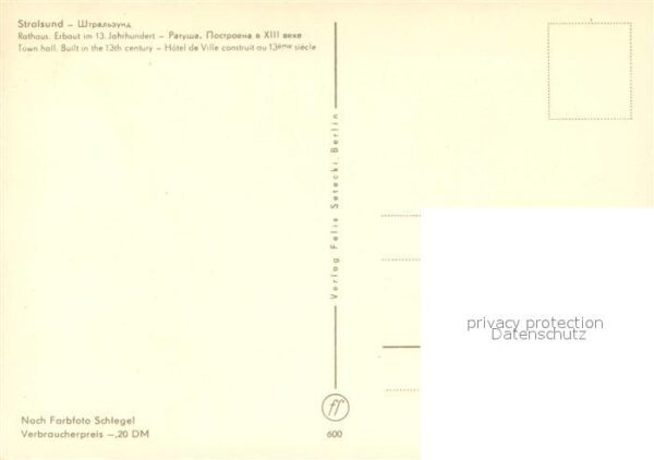Stralsund Mecklenburg Vorpommern Rathaus 13. Jhdt. Historisches Gebäude – Bild 2