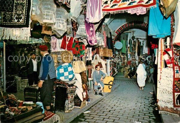 Tunis Souk des etoffes Stoffmarkt
