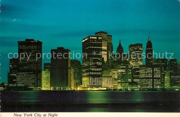 New York City Lower Manhattan at night