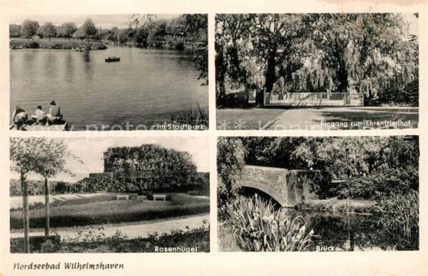 Wilhelmshaven Badesteg Stadtpark Ehrenfriedhof Brücke
