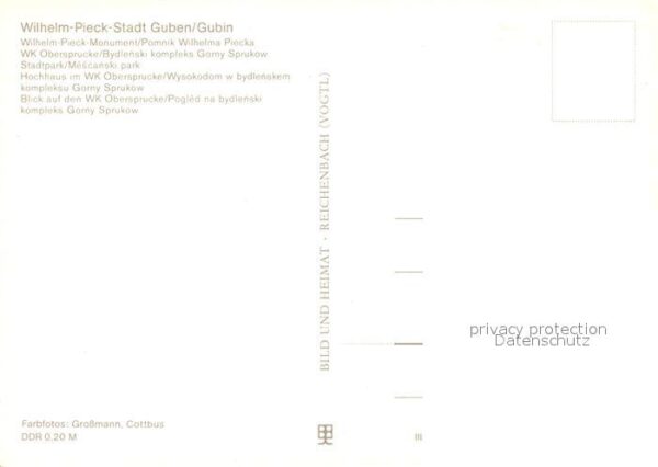 Guben Wilhelm Pieck Stadt Monument Stadtpark – Bild 2