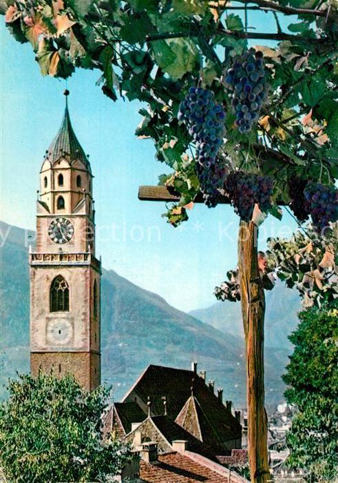 Meran Merano Motiv mit Kirchturm