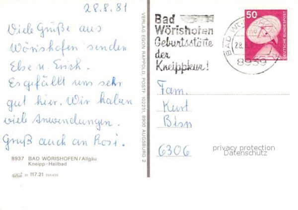 Bad Woerishofen Kurort Wassertreten Kneipp Denkmal Stat – Bild 2