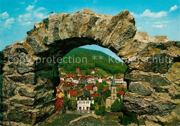 Lindenfels Odenwald Durchblick von der Burg aus Luftkurort