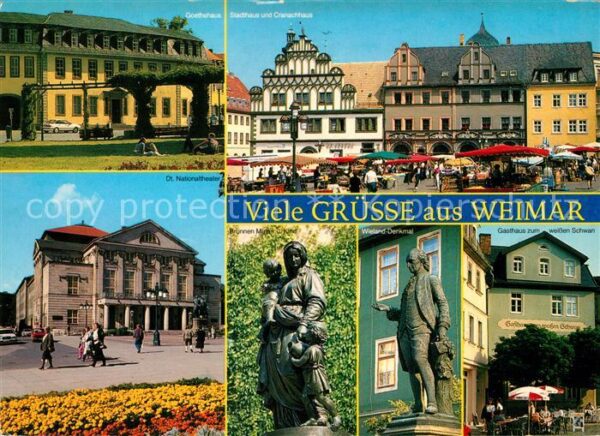 Weimar Thueringen Goethehaus Stadthaus Cranachhaus Histor