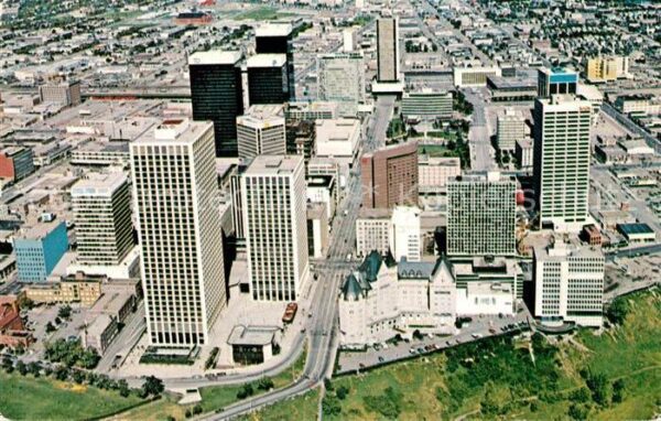Edmonton Alberta Fliegeraufnahme Skyline