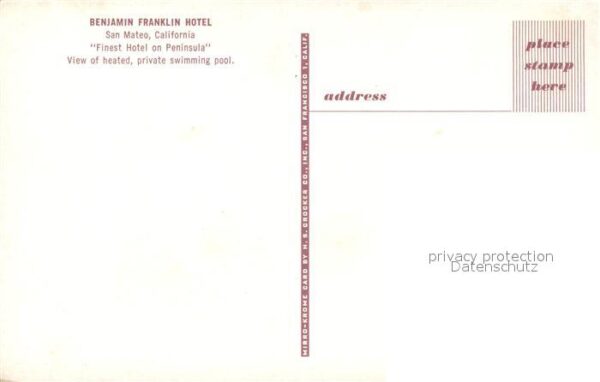 San Mateo California Benjamin Franklin Hotel – Bild 2