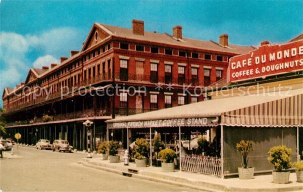 New Orleans Louisiana Pontalba Apartments French Market Coffe