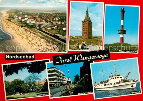 Wangerooge Nordseebad Westturm Neuer Leuchtturm Rosengarten F