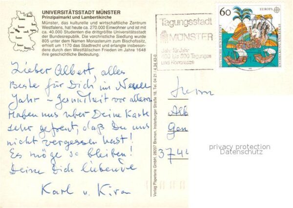 Muenster Westfalen Prinzipalmarkt Lambertikirche – Bild 2