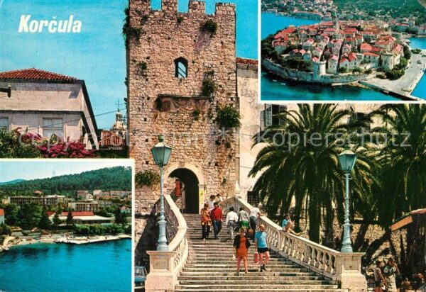 Korcula Fliegeraufnahme Stadttor