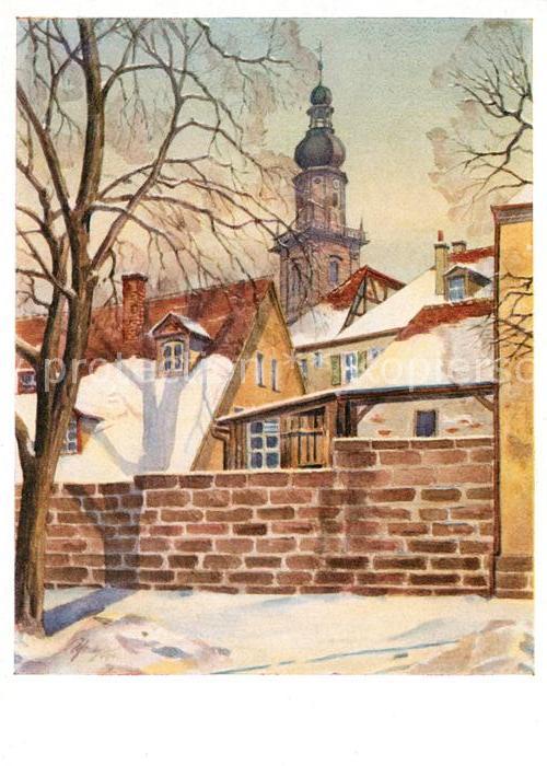 Erlangen Altstadtidyll Künstlerkarte von Hans Sc