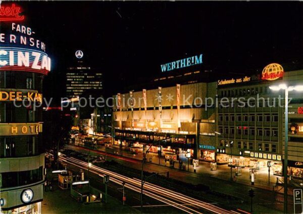 Berlin Kurfürstendamm Nachtaufnahme Europa Cen