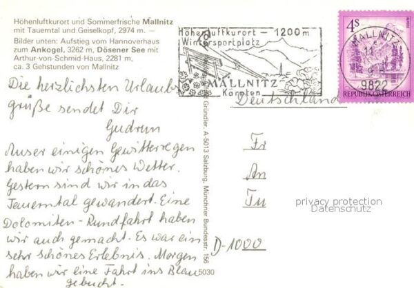 Mallnitz Kärnten Tauerntal Geiselkopf Ankogel D&#246sene – Bild 2