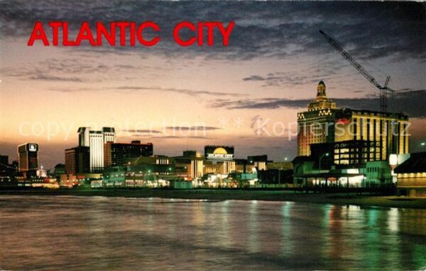 Atlantic City New Jersey Promenade Nachtaufnahme