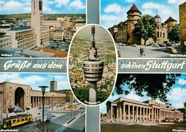 Stuttgart Rathaus Altes Schloss Hauptbahnhof K&#2