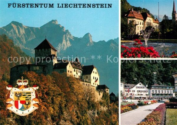 Liechtenstein  F&#252rstentum Schloss Vaduz Staatswapp