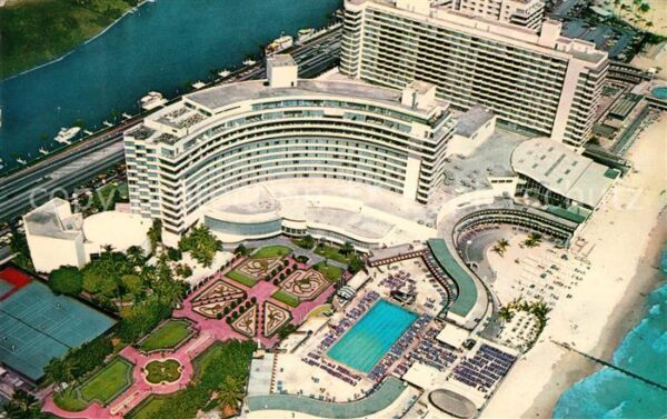 Miami Beach Fontainebleau Hotel aerial view