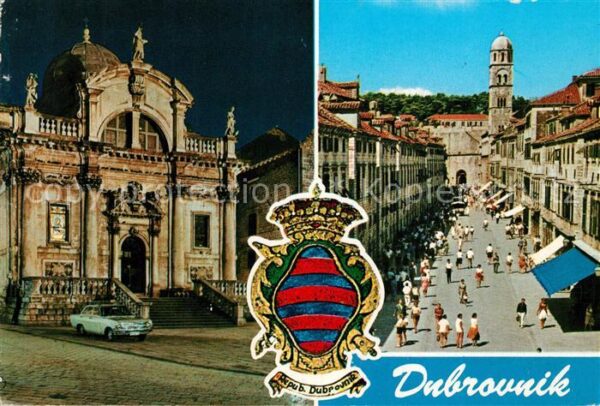 Dubrovnik Ragusa Kirche Innenstadt Wappen Krone
