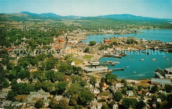 Rockland Maine Harbour air view