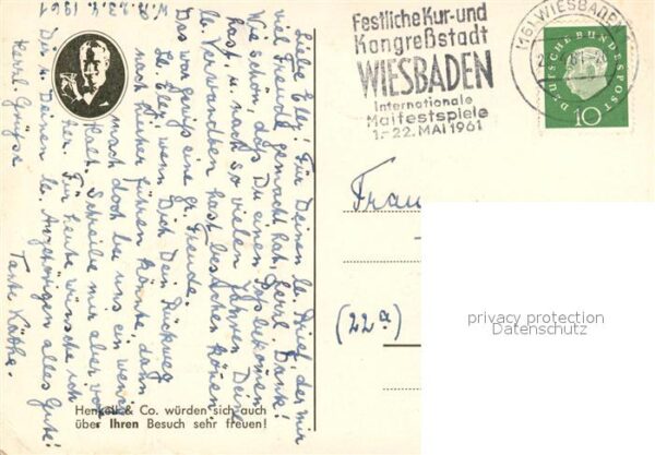 Biebrich Wiesbaden Sektkellereien Henkell & Co Hauptfront – Bild 2
