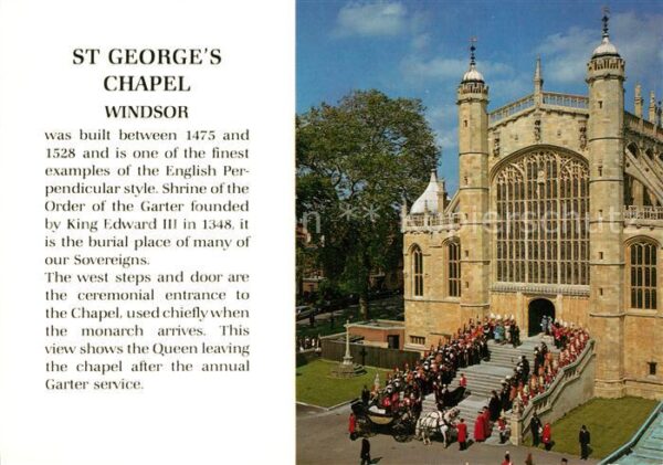 Windsor Castle Queen leaving St George's Chapel