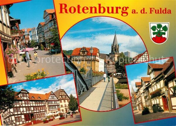 Rotenburg Fulda Innenstadt Fachwerkhäuser Brücke Kirche