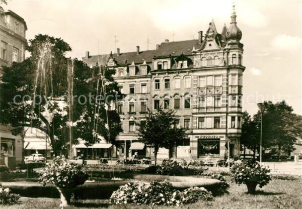 Loebau Sachsen Grünanlage am Karl Marx Platz