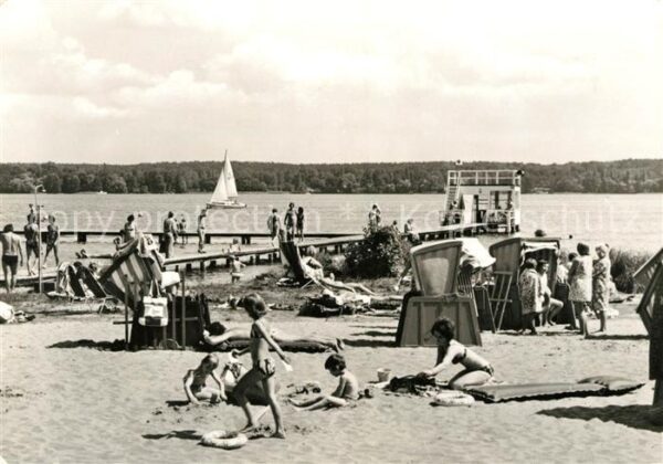 Bad Saarow-Pieskow Neptunbad Badestrand Steg Segeln