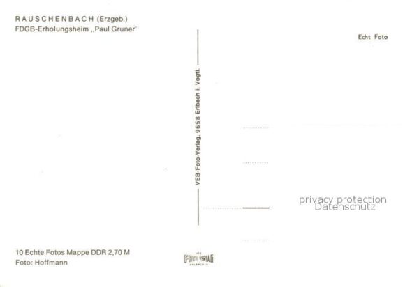 Rauschenbach Neuhausen FDGB Erholungsheim Paul Gruner Durchbli – Bild 2